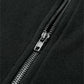 Black Solid Kangaroo Pocket Half Zipper Oversized Hoodie