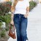 Dirty blue Plus Size High Waist Side Slits Flare Jeans