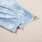 Beau Blue High Waist Star Pattern Plus Size Jeans