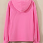 Bonbon Solid Kangaroo Pocket Half Zipper Oversized Hoodie
