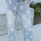 Beau Blue High Waist Star Pattern Plus Size Jeans